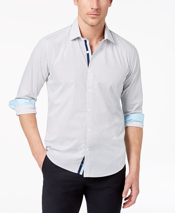 Ryan Seacrest Distinction Men's Slim-Fit Geo-Print Shirt, Created for ...