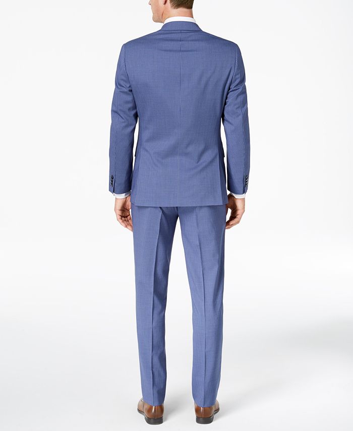 Michael Kors CLOSEOUT! Men's Classic-Fit Light Blue Pinstripe Suit - Macy's