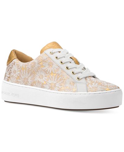 michael kors poppy lace up trainers