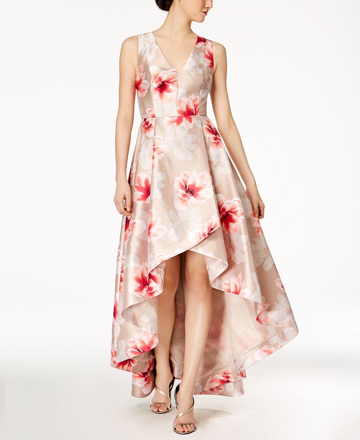 Calvin Klein Floral-Print High-Low Gown & Reviews - Dresses - Women - Macy's