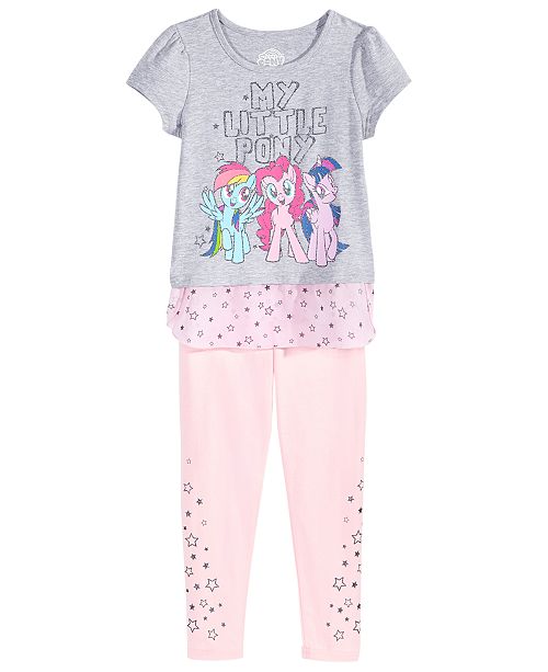 My Little Pony 2 Pc T Shirt Leggings Set Little Girls Reviews Sets Outfits Kids Macy S