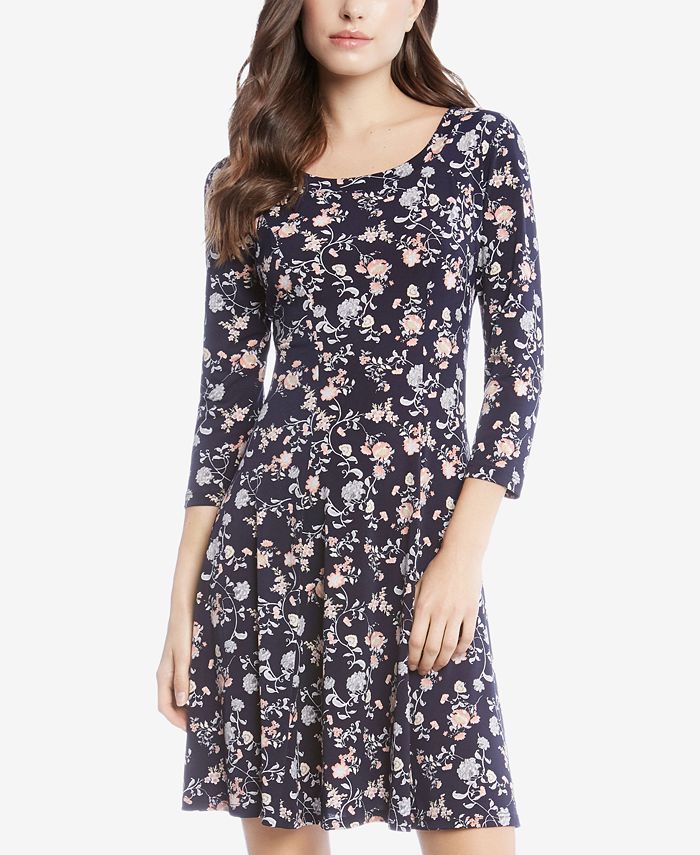 Karen Kane Printed ALine Dress Macy's