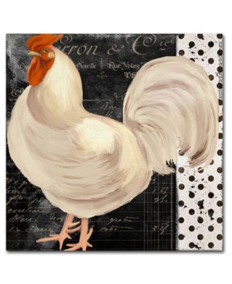 Trademark Global - Color Bakery 'White Rooster Cafe II' 18" x 18" Canvas Print