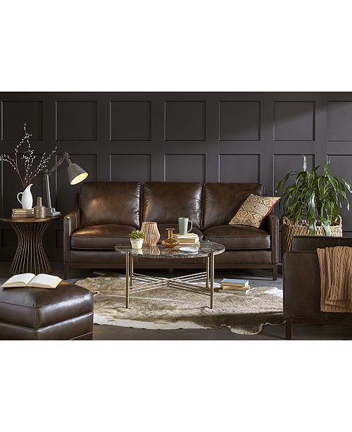 Furniture Closeout Benita Leather Sofa Collection Created For