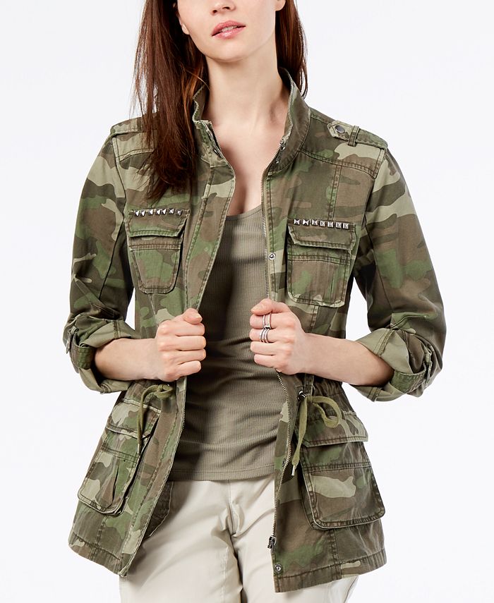 INC International Concepts I.N.C. Camouflage-Print Utility Jacket, Created  for Macy's - Macy's
