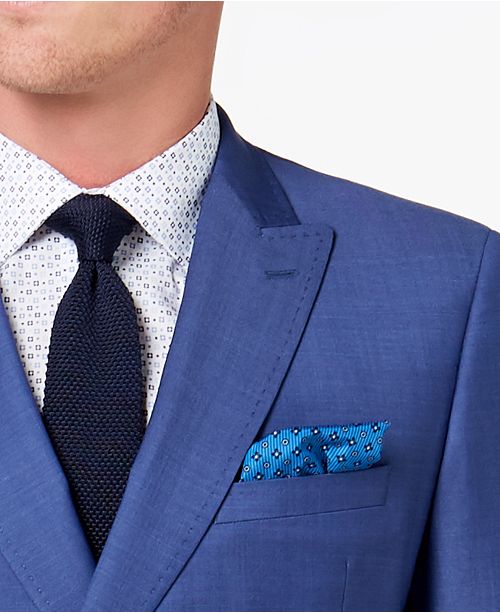 Tallia Orange Men's Modern-Fit Blue Twill Double-Breasted ...