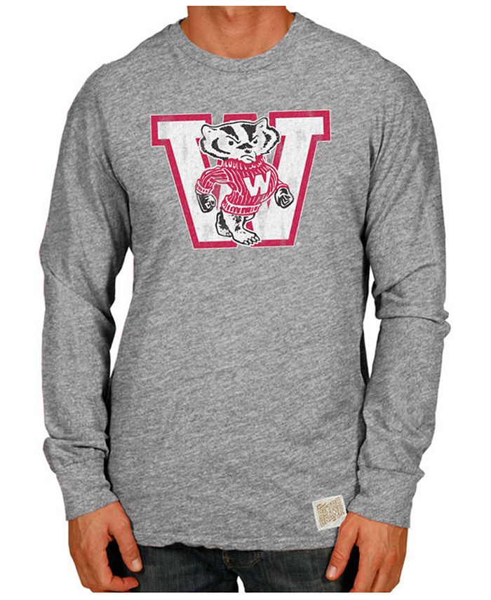 Retro Brand Men S Wisconsin Badgers Tri Blend Long Sleeve T Shirt Reviews Sports Fan Shop By Lids Men Macy S