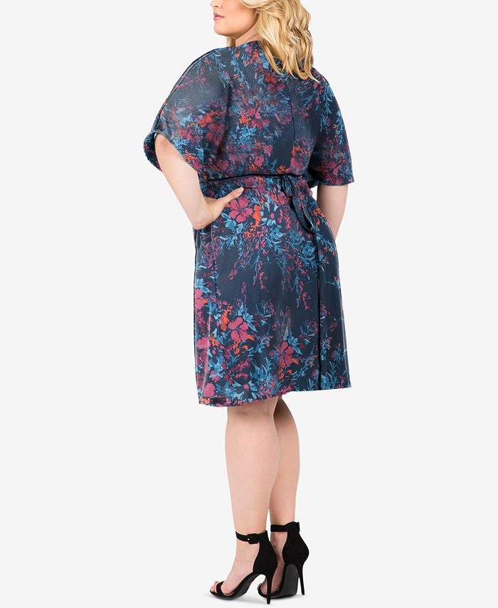 standards and practices Trendy Plus Size Printed Wrap Dress - Macy's