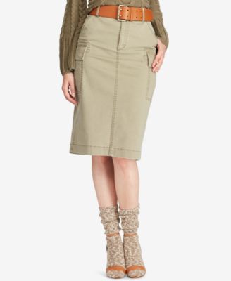 Khaki skirt macys best sale