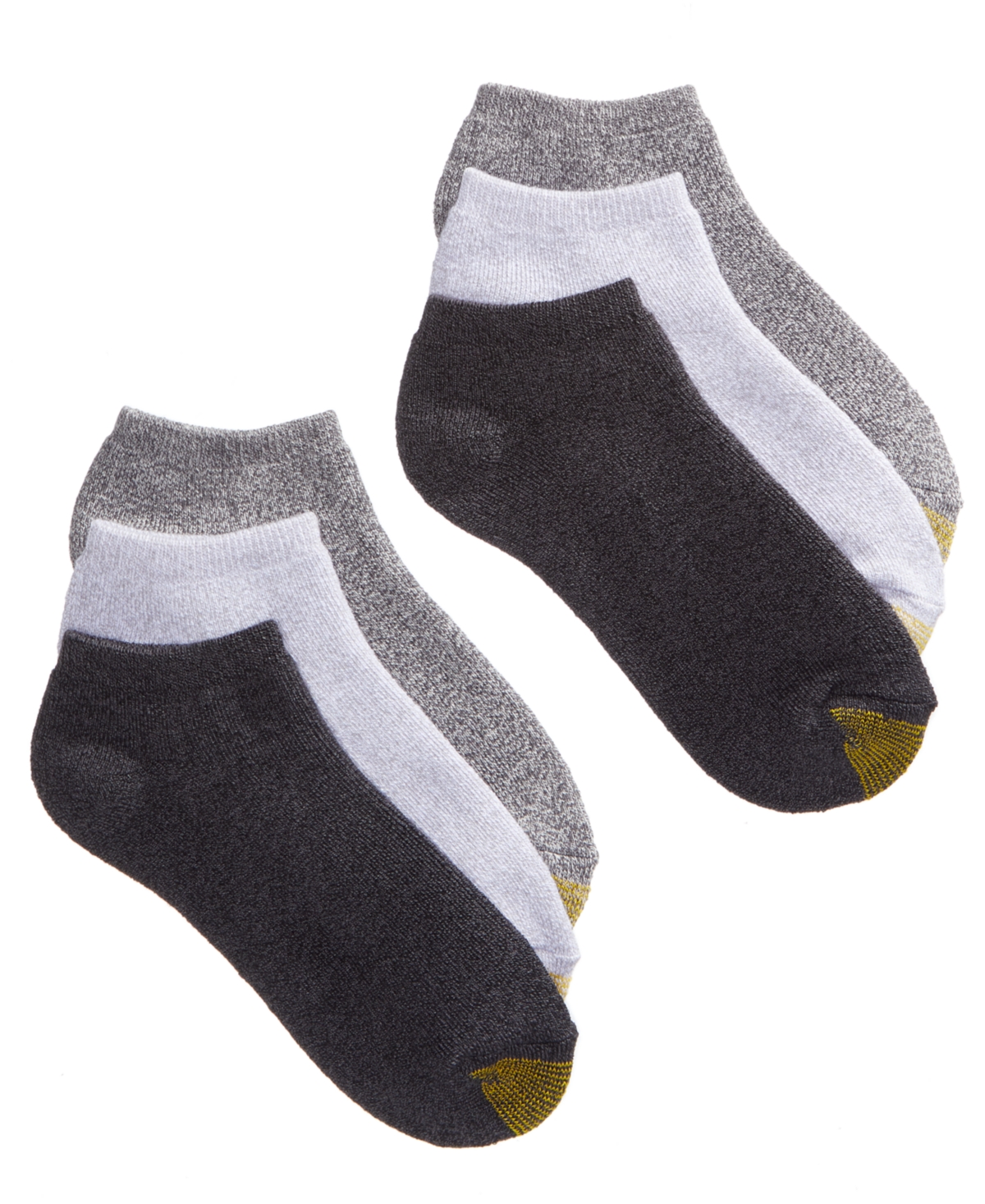 Women's 6-Pack Casual Ankle Cushion Socks - Grey Heather Assorted