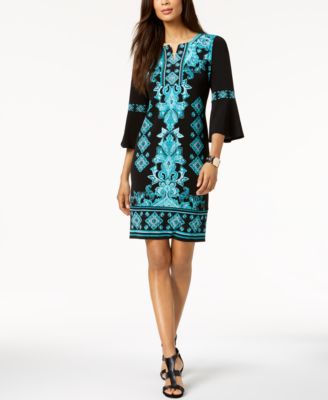 macys bell sleeve dresses