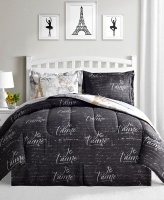Paris Gold Reversible 8 Pc. Comforter Sets, Created for Macy's