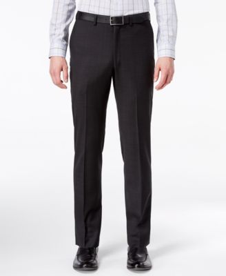 Men's Modern-Fit Stretch Textured Wool Suit Separates