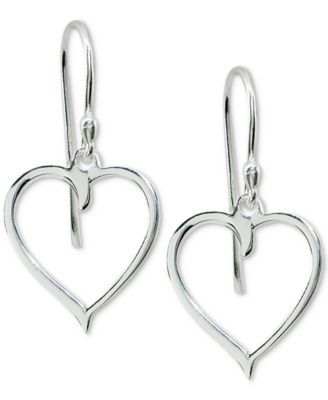 Giani Bernini - Heart Drop Earrings in Sterling Silver