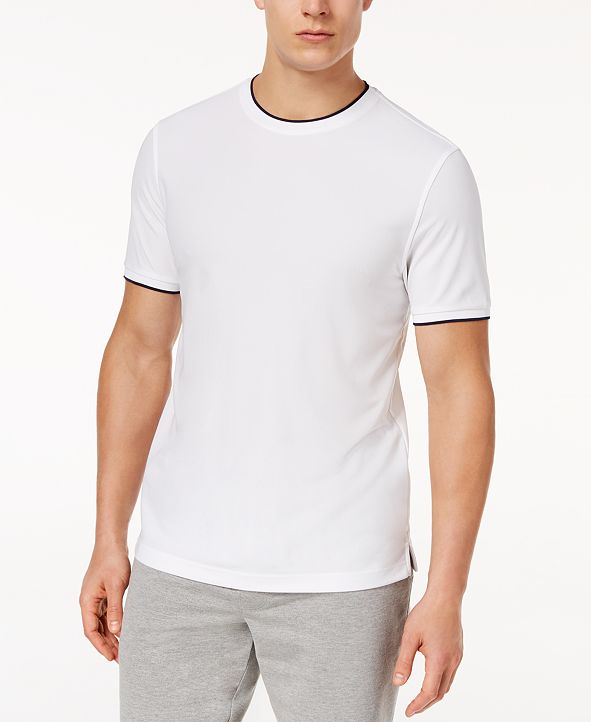 Club Room Men's Tipped Performance T-Shirt, Created for Macy's ...