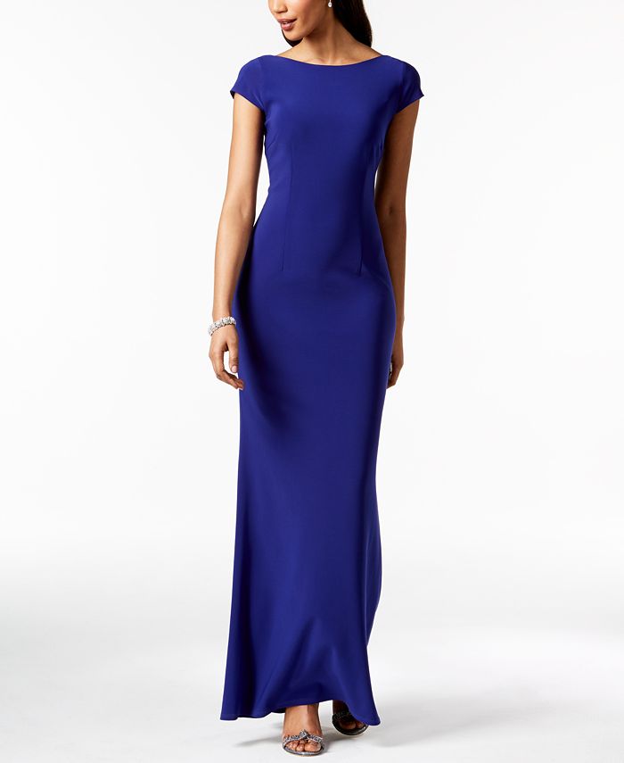 Betsy & Adam Bow-Back Gown - Macy's