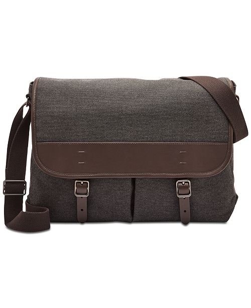 Fossil Men's Buckner Canvas Messenger Bag & Reviews All Accessories