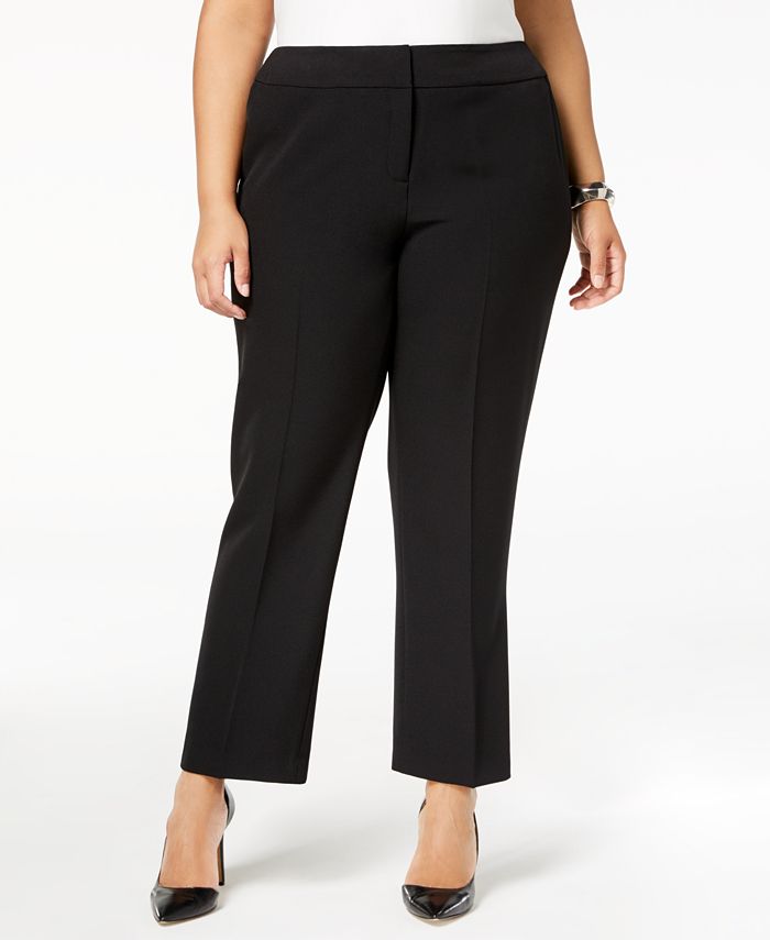 Kasper Plus Size Straight-Leg Modern Dress Pants - Macy's