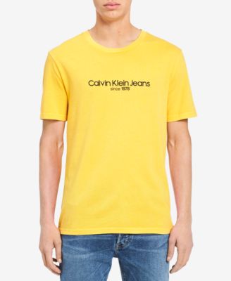 yellow calvin klein t shirt