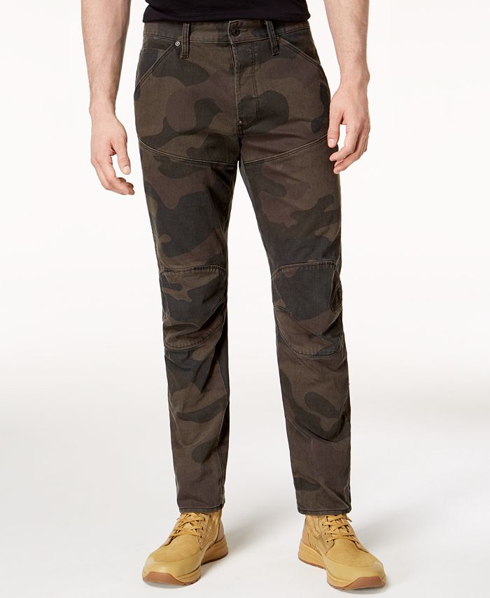 G-Star Raw Men's 5620 3D Tapered-Fit Camouflage Jeans - Macy's