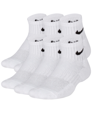 Shop Nike 6-pk. Cushioned Crew Socks, Big Boys In White