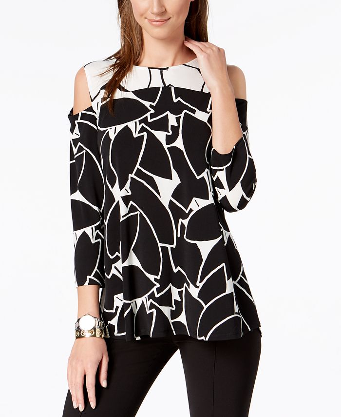 Alfani Petite Cold Shoulder Top Created for Macy s Macy s
