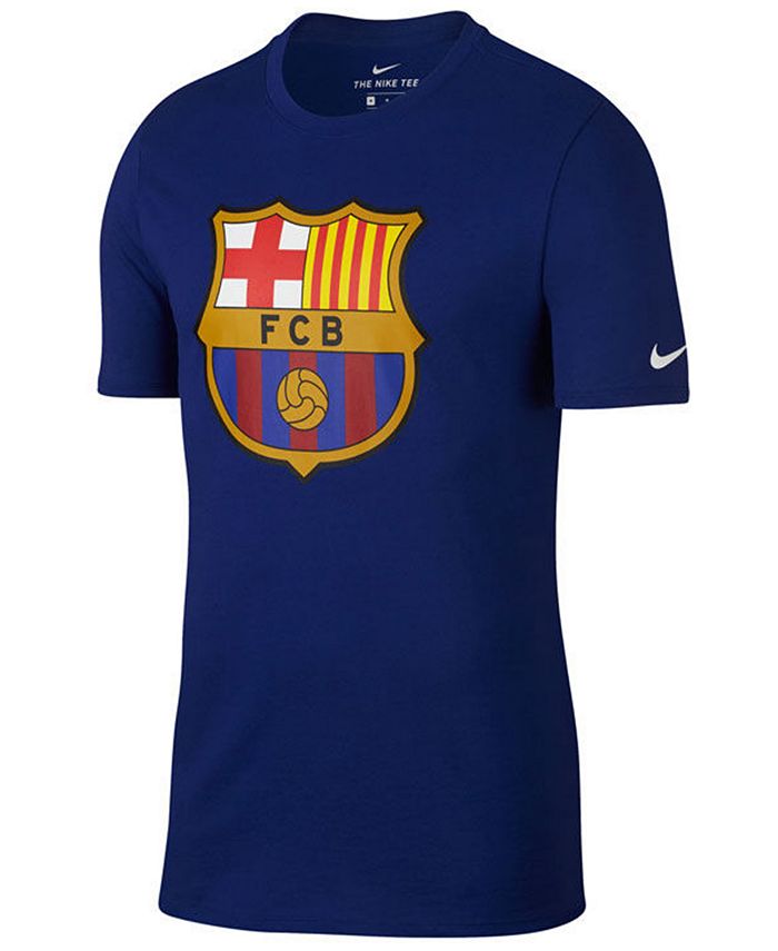 Nike Men's FC Barcelona Club Team Evergreen Crest T-Shirt - Macy's