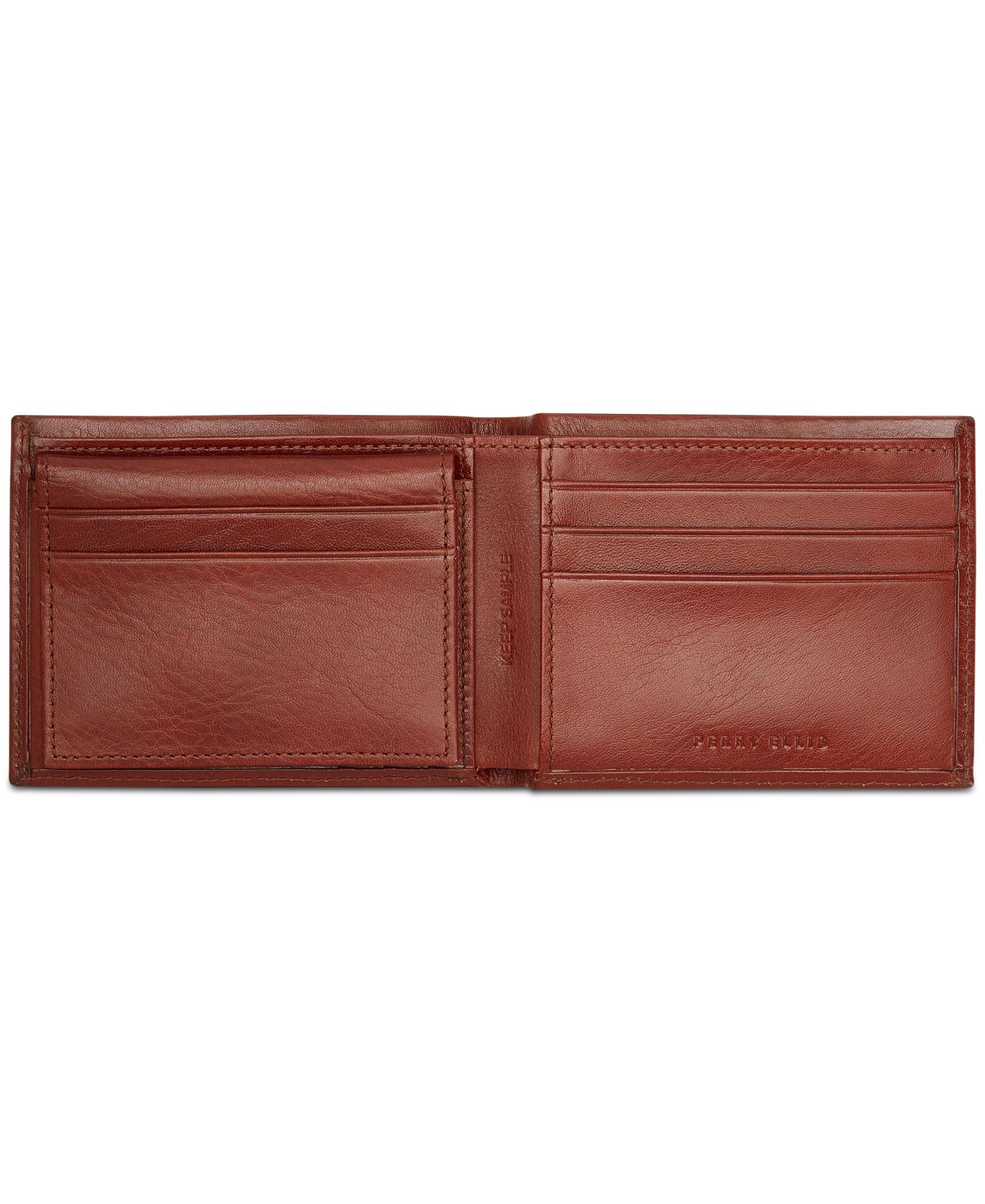 Мужской кошелёк Perry Ellis Portfolio Perry Ellis Leather Pass Case & Removable Card Case, цвет: Чёрный — фото 4