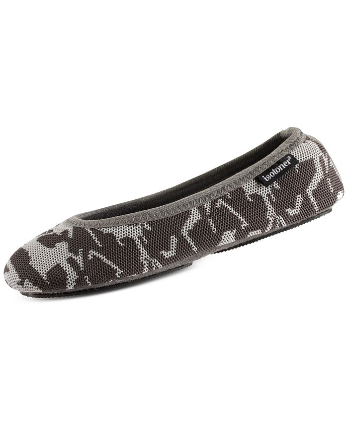 Women's travel store slippers with pouch