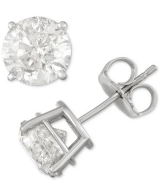 macy's half carat diamond earrings