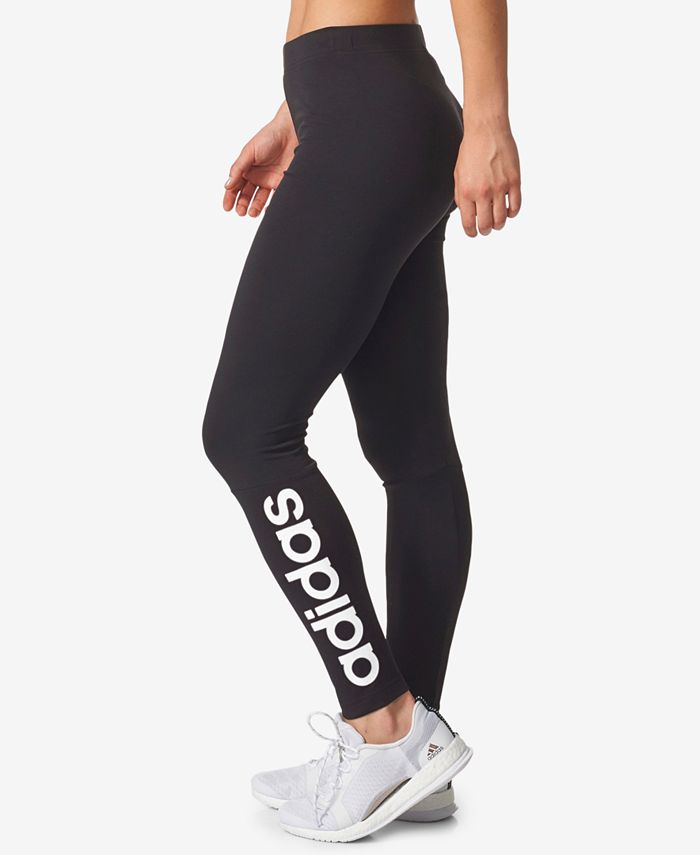 adidas Essential Linear Logo Leggings & Reviews - Pants & Capris - Women -  Macy's