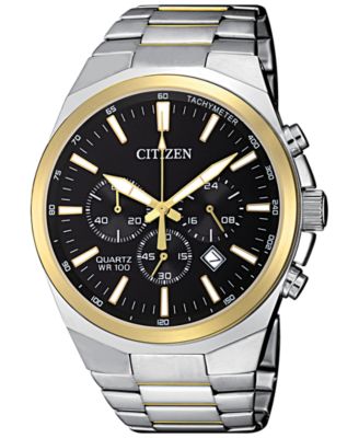 Citizen - Men's Chronograph Quartz Two-Tone Stainless Steel Bracelet Watch 40mm