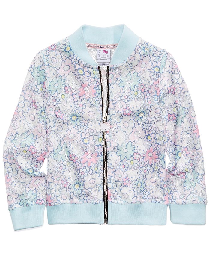 Hello Kitty Printed Lace Bomber Jacket, Little Girls - Macy's