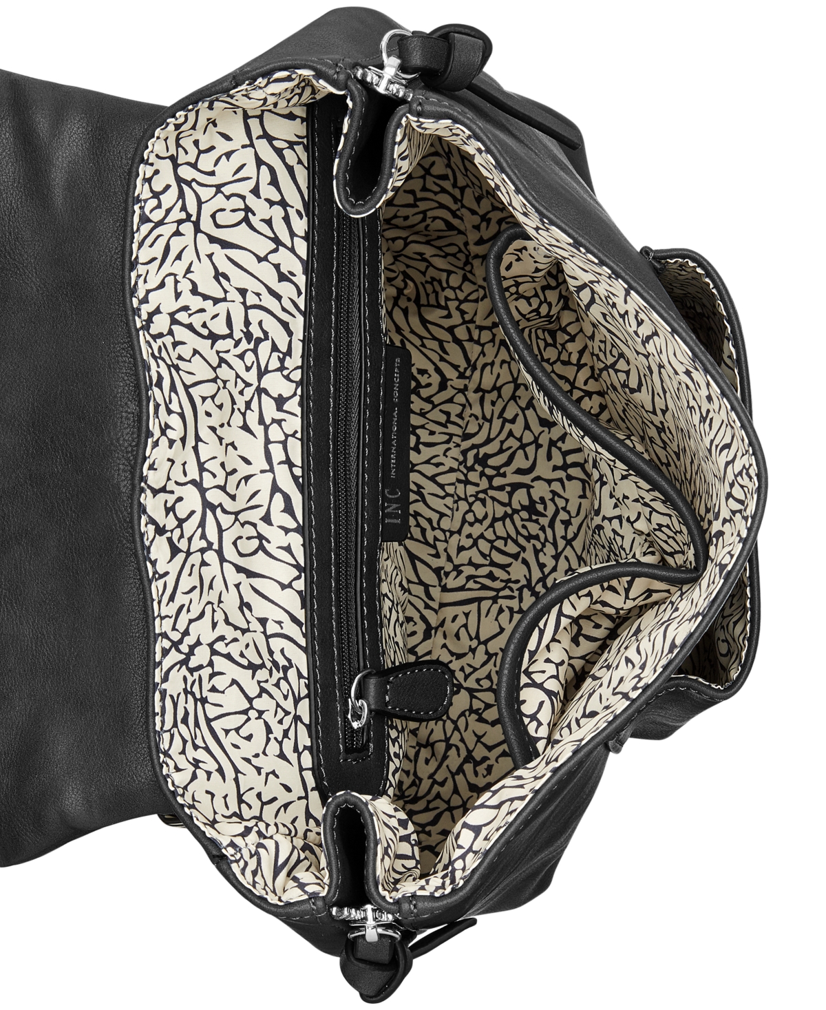 I.n.c. International Concepts Elliah Convertible Backpack Created for Macy s Charcoal Silver Smart Closet