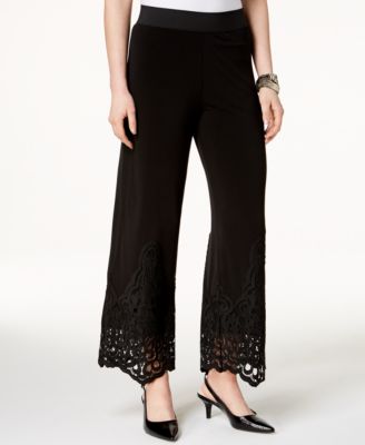 macys petite wide leg pants