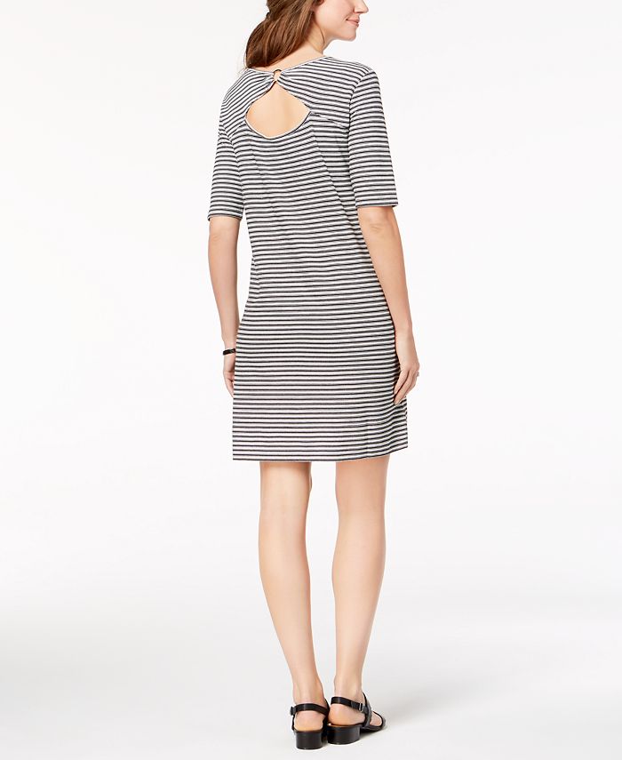 Style & Co Striped Cutout-Back Dress, Created for Macy's - Macy's