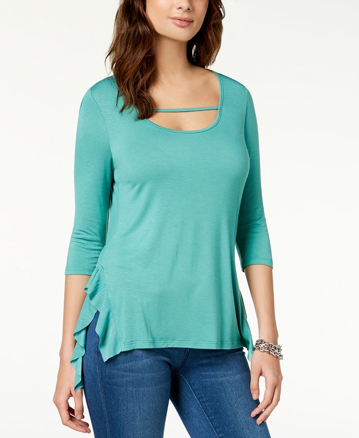 Love Scarlett Petite Strap-Front High-Low Tunic, Created for Macy's ...