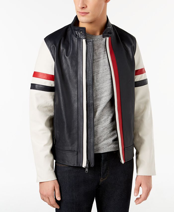 Tommy Hilfiger Men's Intrepid Leather Jacket, Created for Macy's
