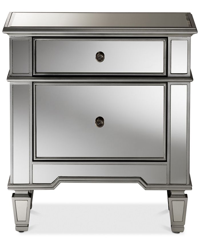 Furniture Sussie Mirrored Nightstand Macy's