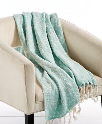 Lacourte - Tino Cotton Seafoam 50" x 60" Textured Throw