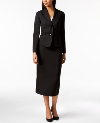 Le Suit Two-button Skirt Suit - Macy's