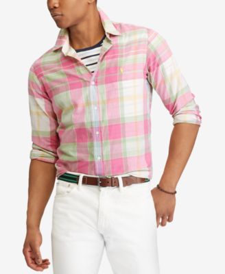 classic fit madras shirt