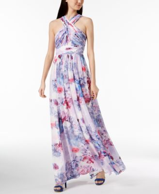 calvin klein floral chiffon dress