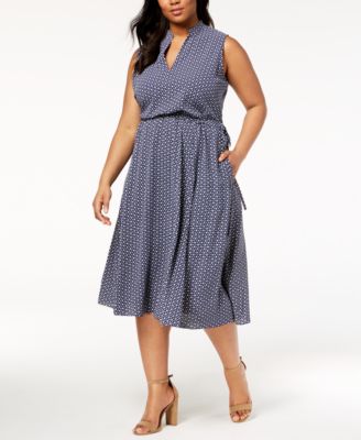 anne klein drawstring midi dress