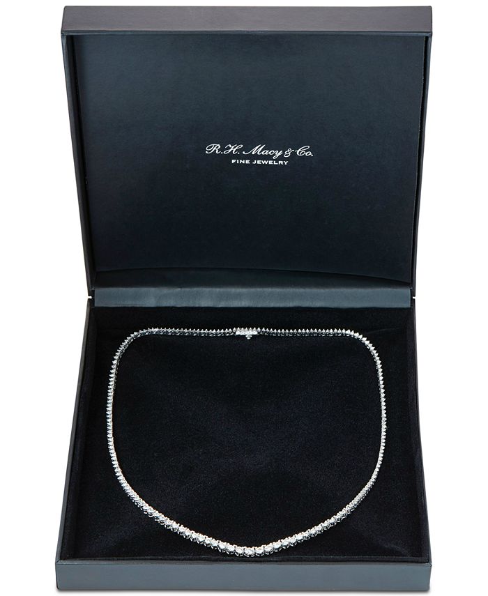 Macy's Diamond Tennis Necklace (3 ct. t.w.) in 14k White Gold or 14k Yellow Gold & Reviews