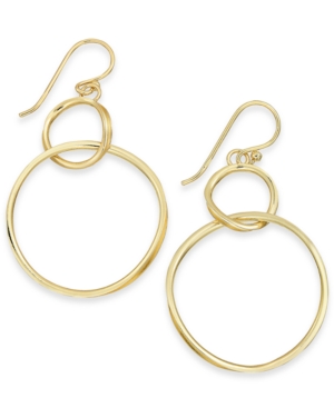 image of Essentials Large Silver Plated Twisted Looped Drop Earrings