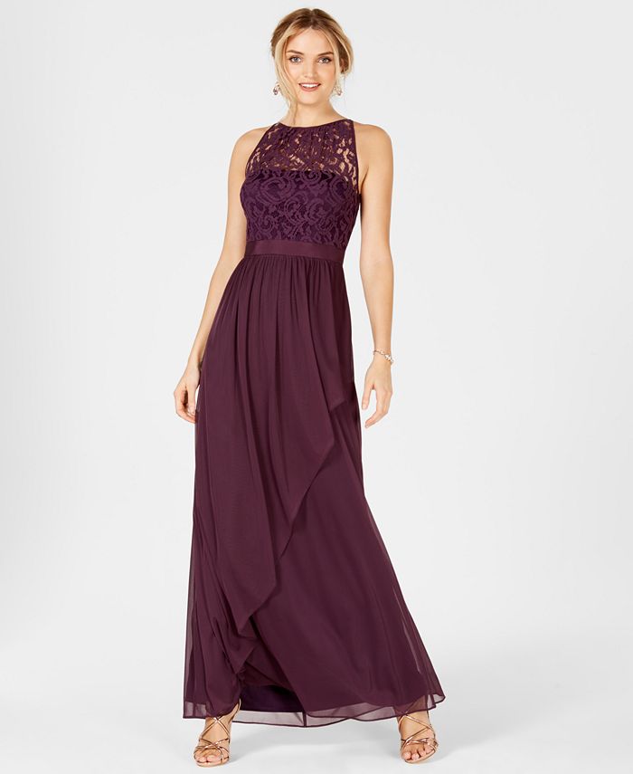 Adrianna papell tulle deals lace gown