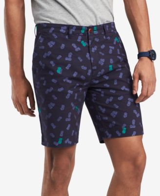 Tommy Hilfiger - Men's Pineapple Embroidered Scatter-Print 9" Shorts