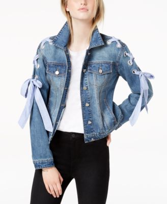 Maison Jules Lace Up Denim Jacket Created for Macy s Macy s