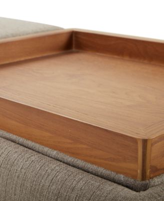 Jollene Fabric Storage Cocktail Ottoman